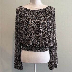Elegant Animal Print Women's Blouse